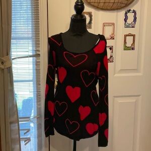 Style & Co. woman’s sweater, black and red, sz. M